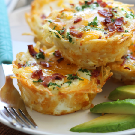 Hash Brown Egg Nests with Avocado